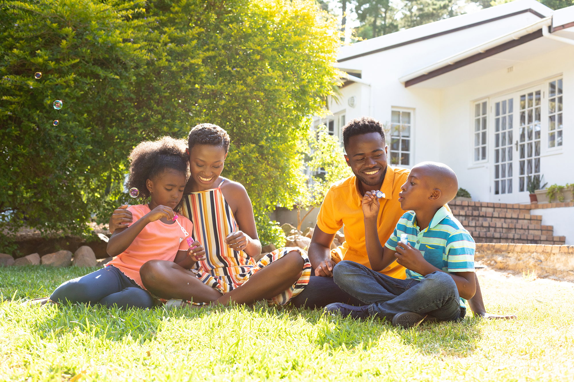 Happy family enjoying pest-free home